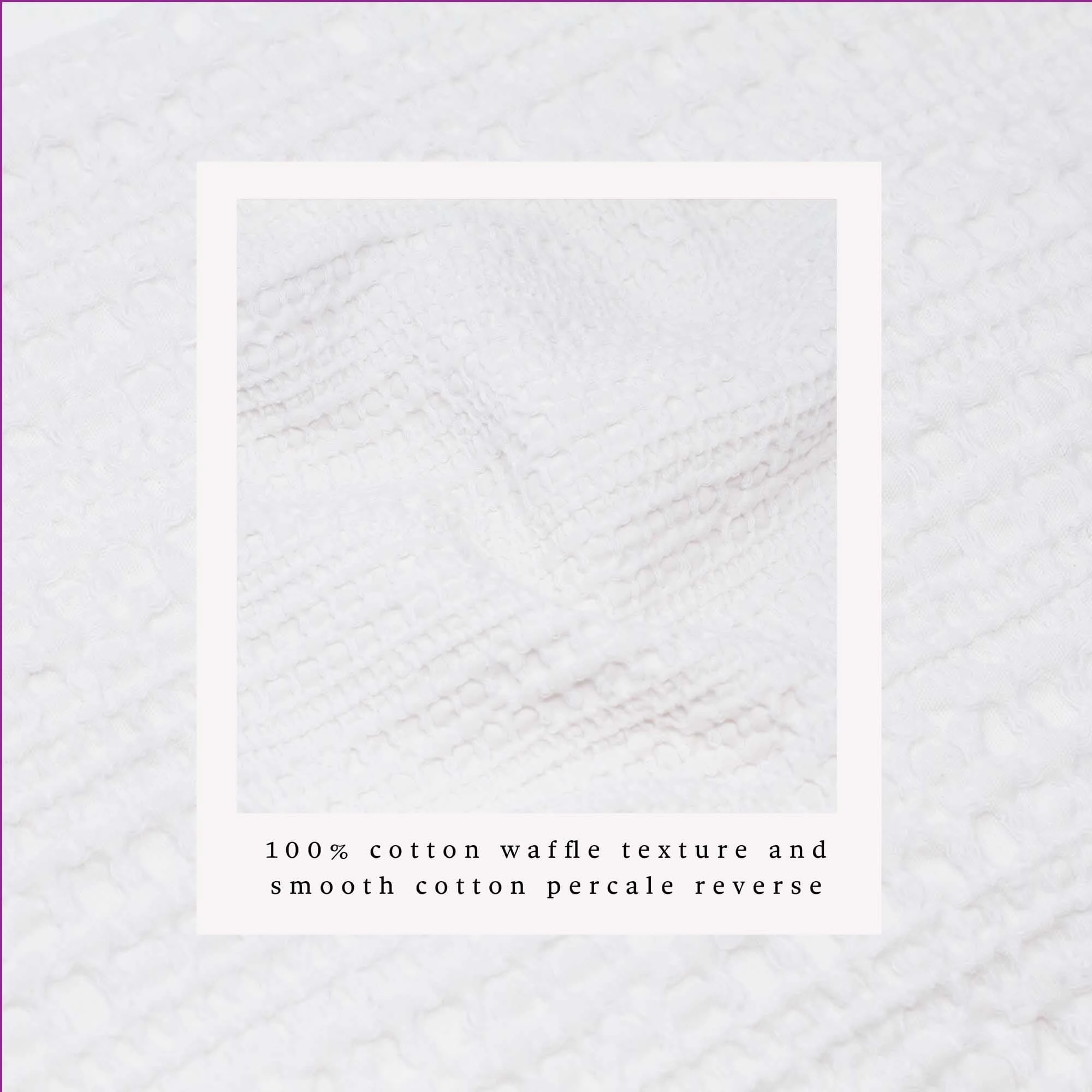 100% Cotton Waffle Weave Duvet Set - Mattea Collection