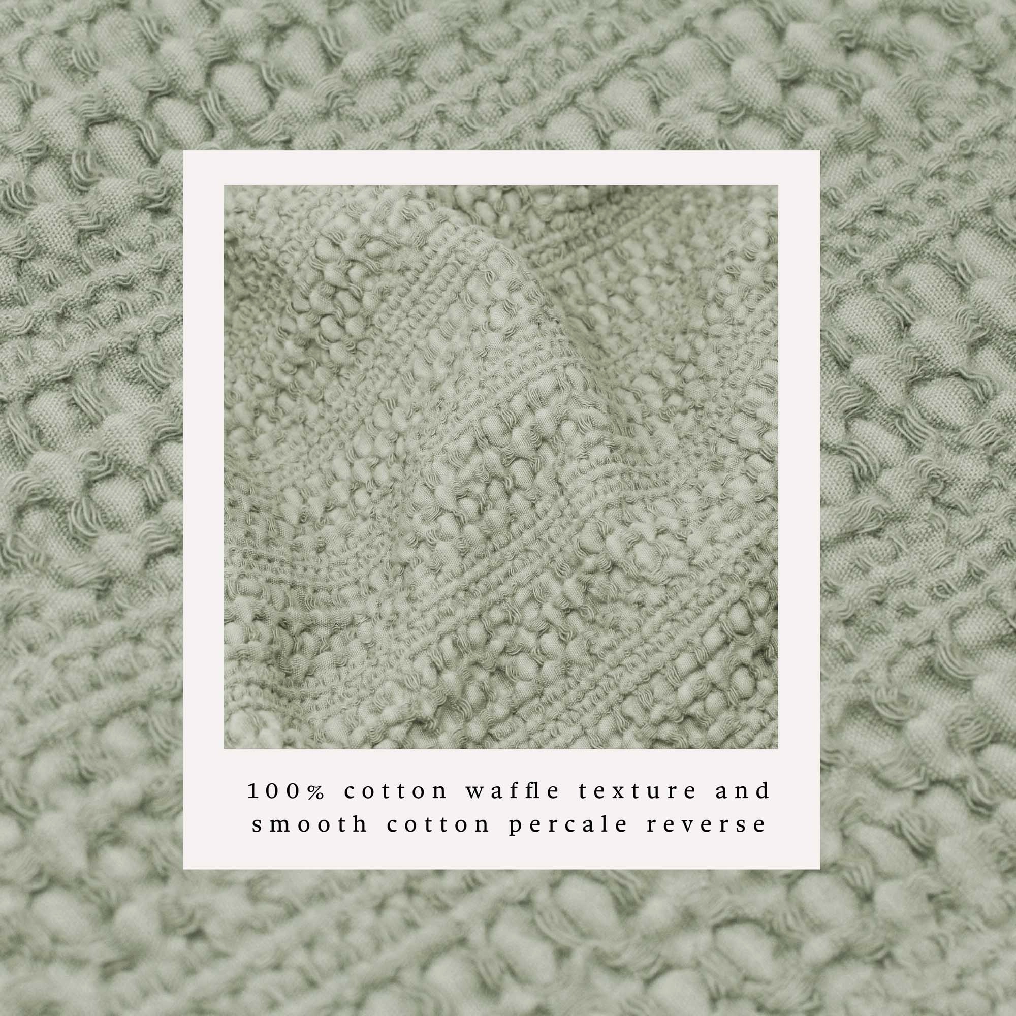 100% Cotton Waffle Weave Duvet Set - Mattea Collection