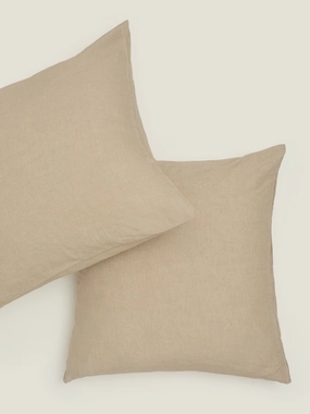 100% Linen European Pillowcase Set (of two) in Natural
