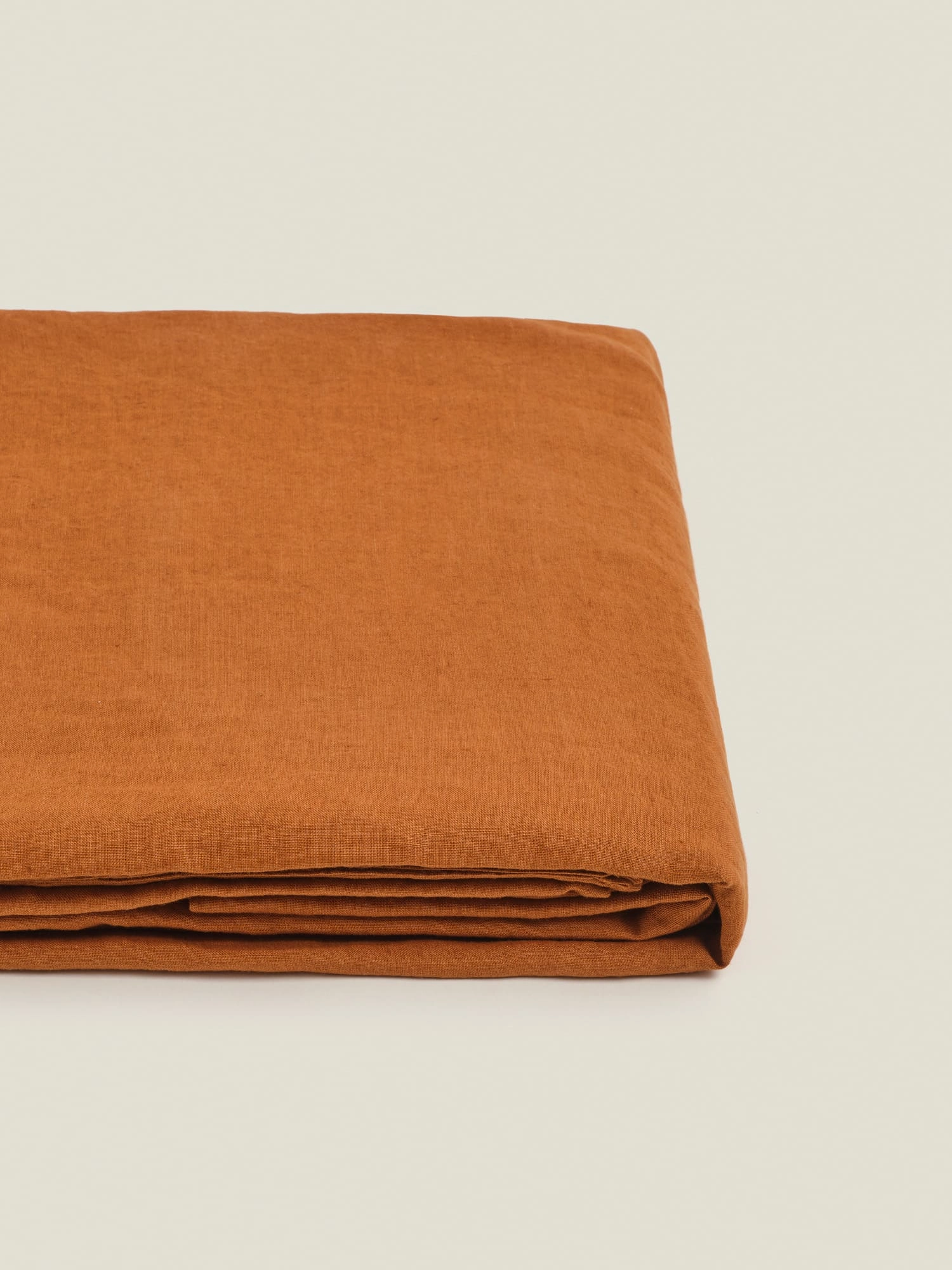 100% Linen Flat Sheet in Tobacco