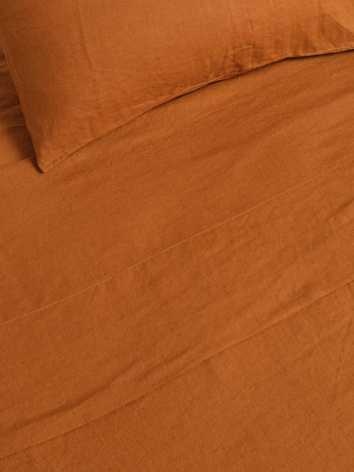 100% Linen Pillowcase Set (of two) in Tobacco