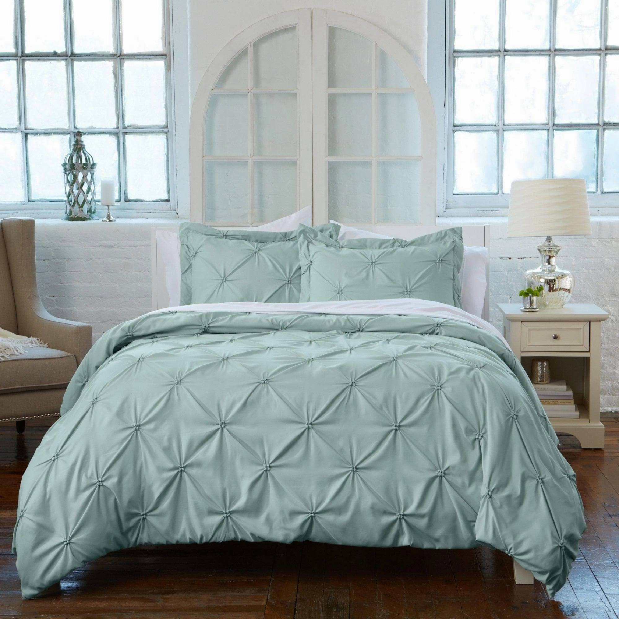 3-Piece Pintuck Duvet Cover - Analia Collection
