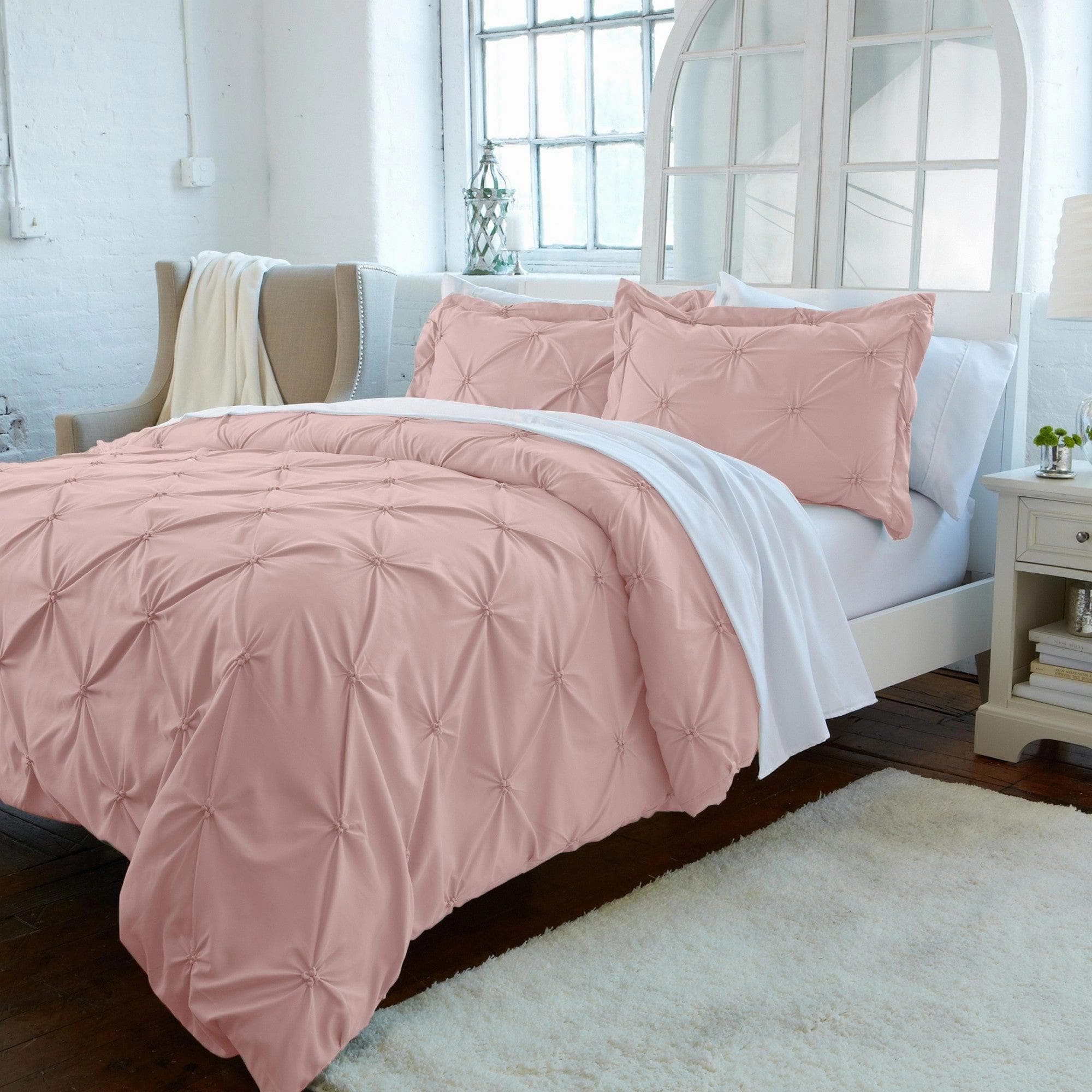 3-Piece Pintuck Duvet Cover - Analia Collection