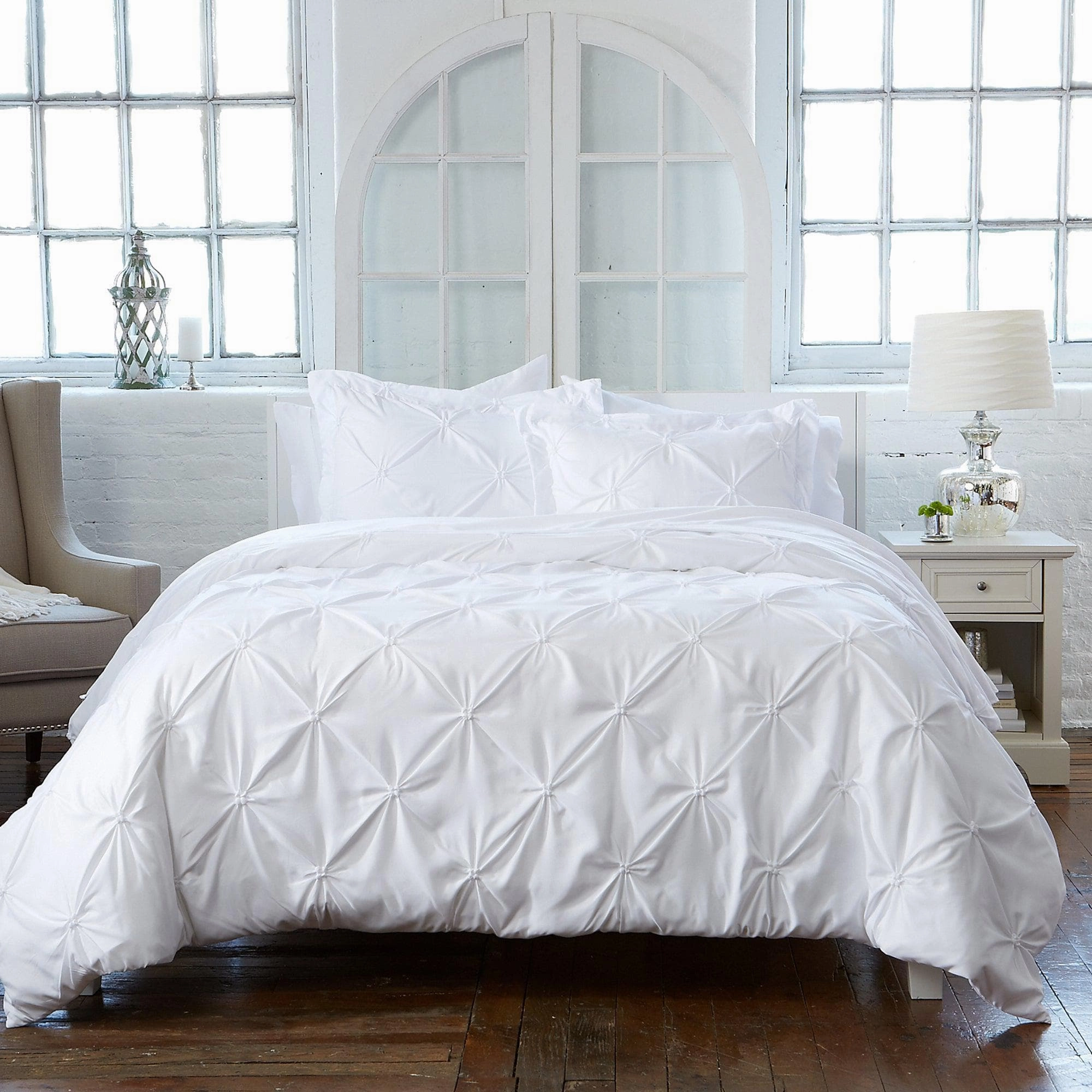 3-Piece Pintuck Duvet Cover - Analia Collection