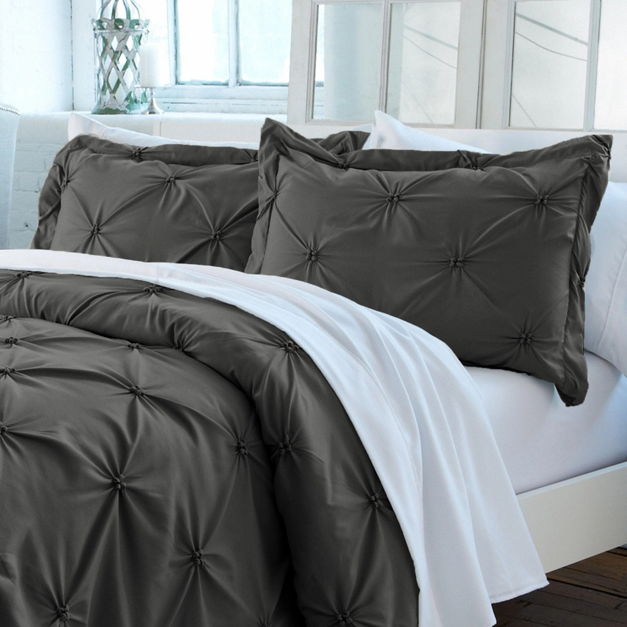 3-Piece Pintuck Duvet Cover - Analia Collection