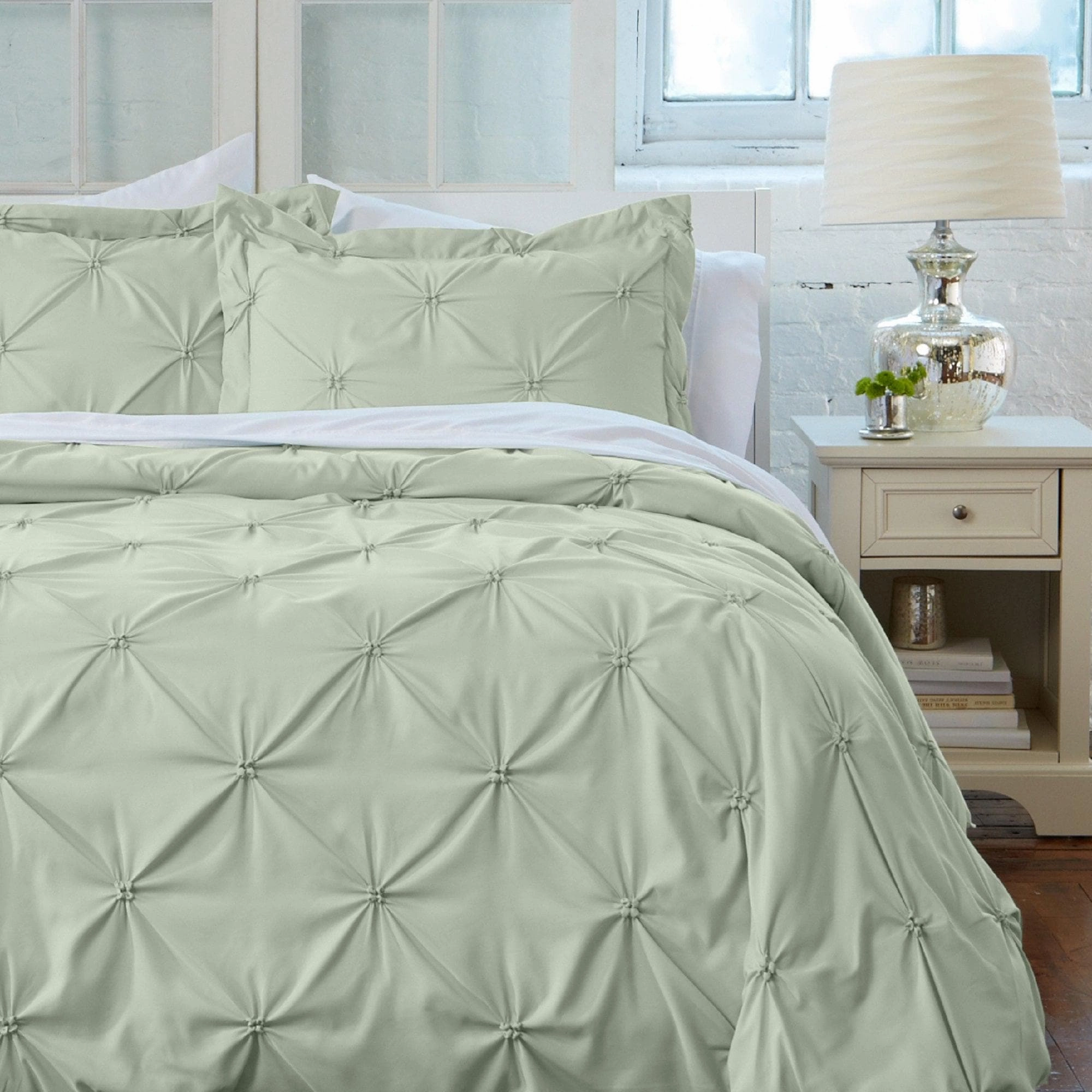 3-Piece Pintuck Duvet Cover - Analia Collection