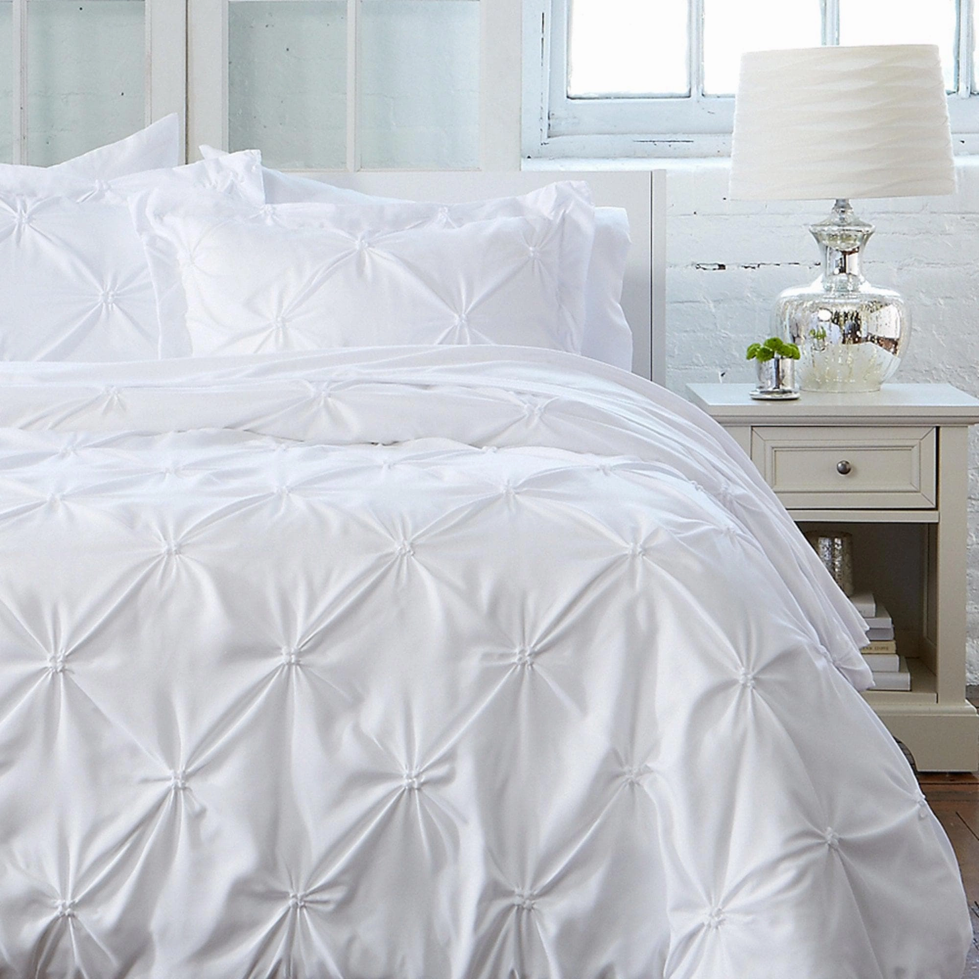 3-Piece Pintuck Duvet Cover - Analia Collection