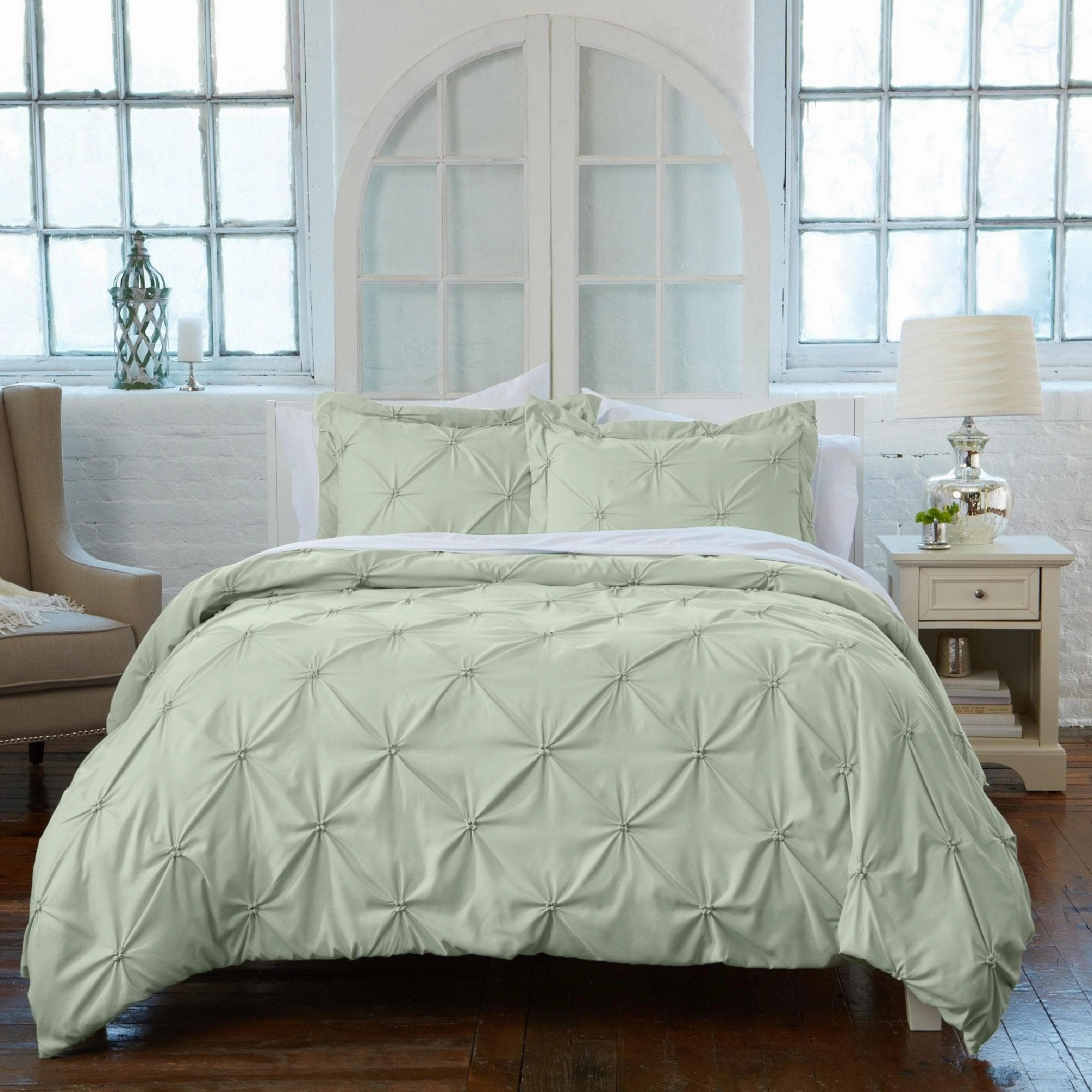 3-Piece Pintuck Duvet Cover - Analia Collection