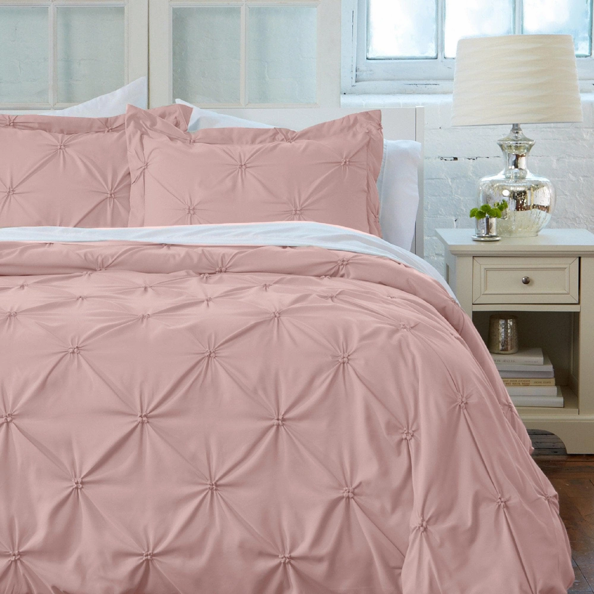 3-Piece Pintuck Duvet Cover - Analia Collection