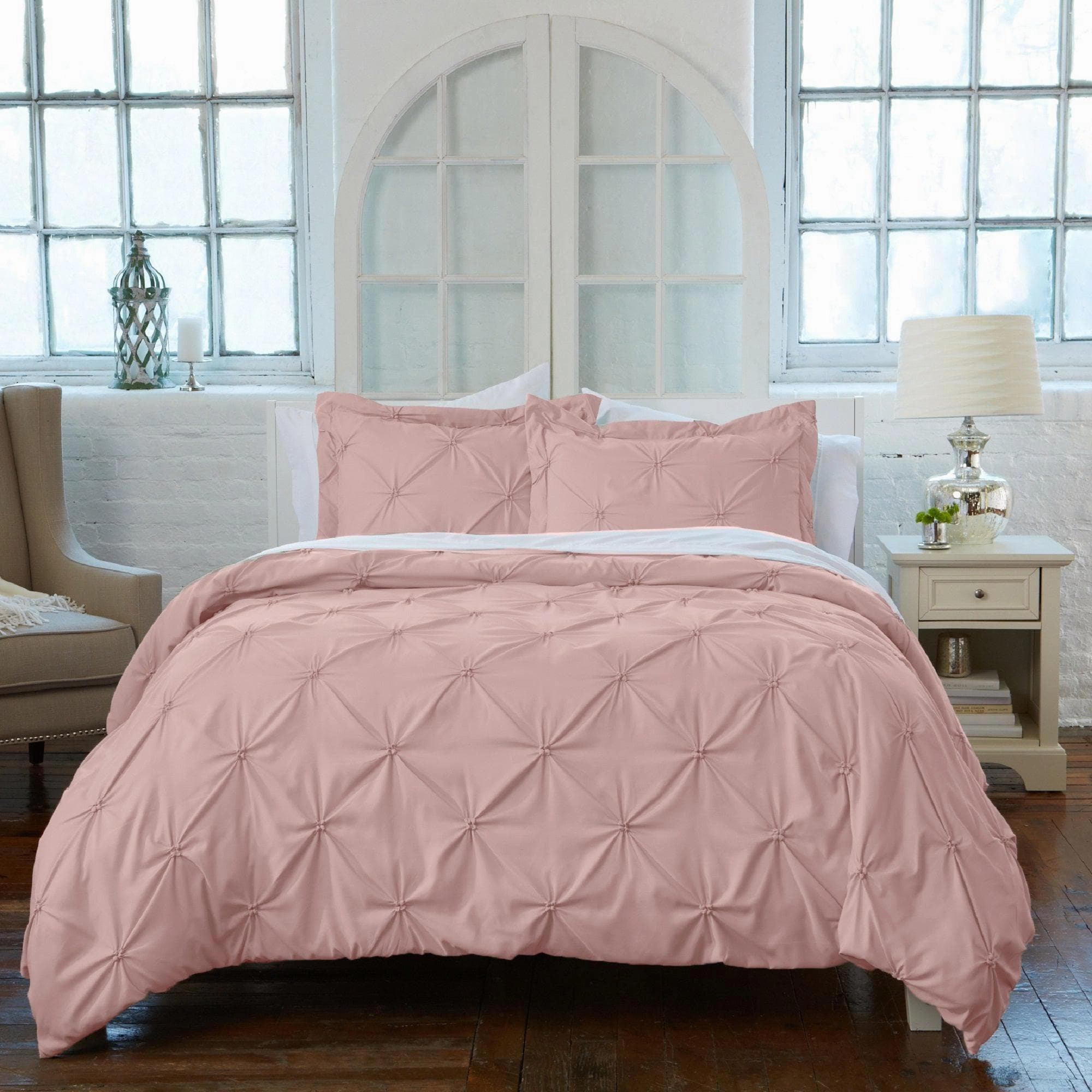 3-Piece Pintuck Duvet Cover - Analia Collection