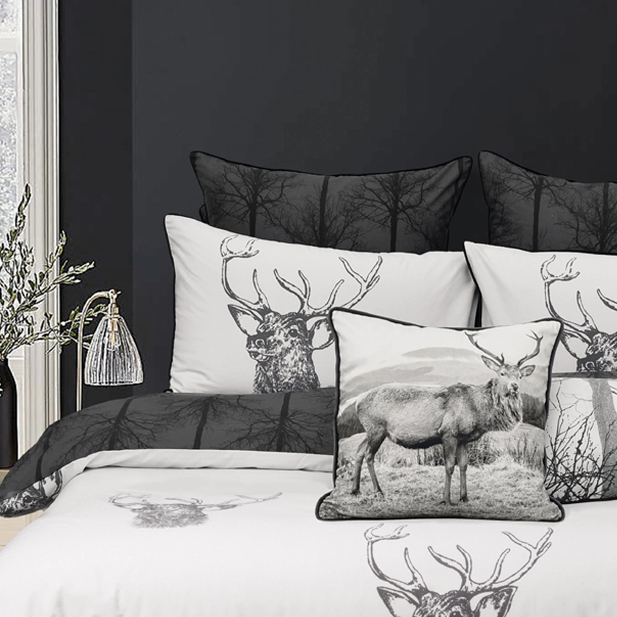 Alpine Stag Quilt Cover Set Taupe