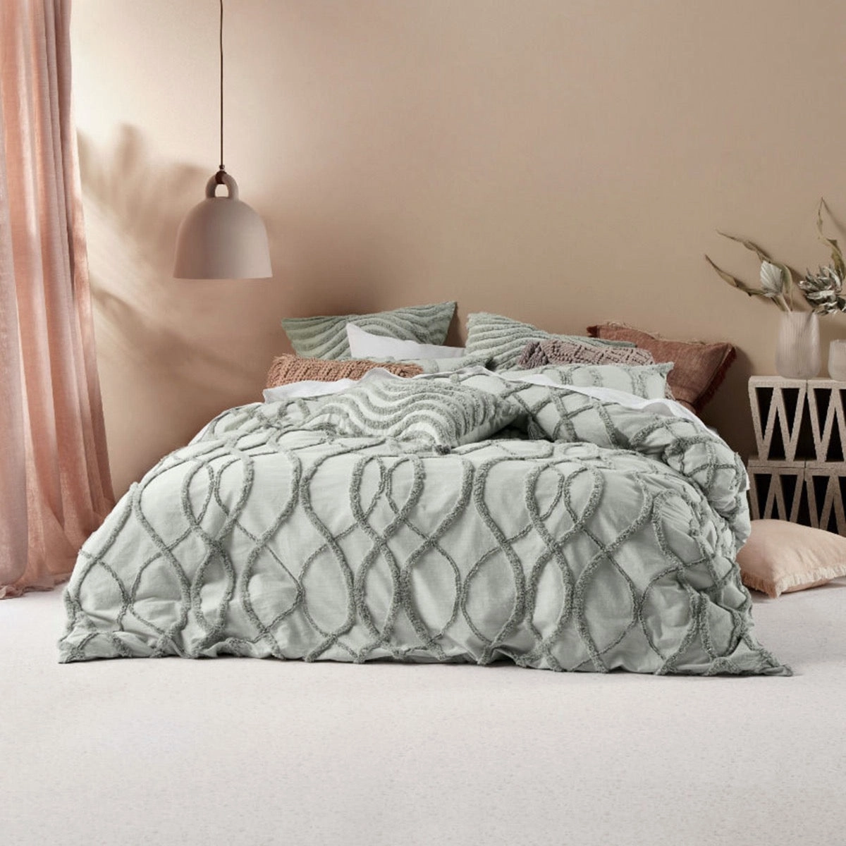 Amadora Smoke Quilt Cover Set by Linen House