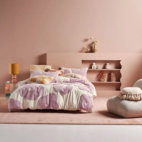 Andie Mauve Quilt Cover Set by Linen House