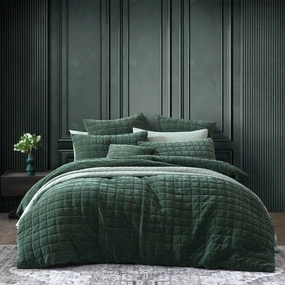 Apollo Cilantro Quilt Cover Set by Logan and Mason Platinum