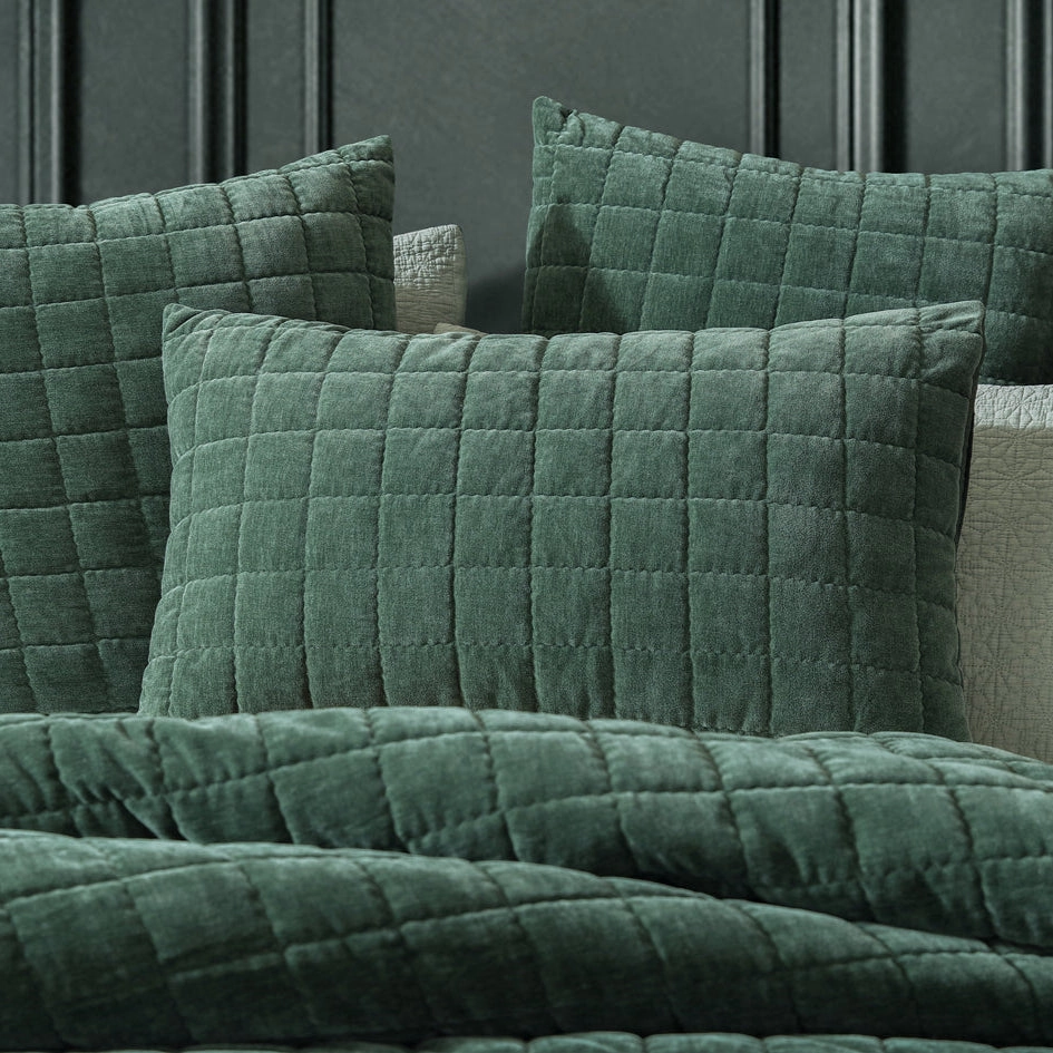 Apollo Cilantro Quilt Cover Set by Logan and Mason Platinum