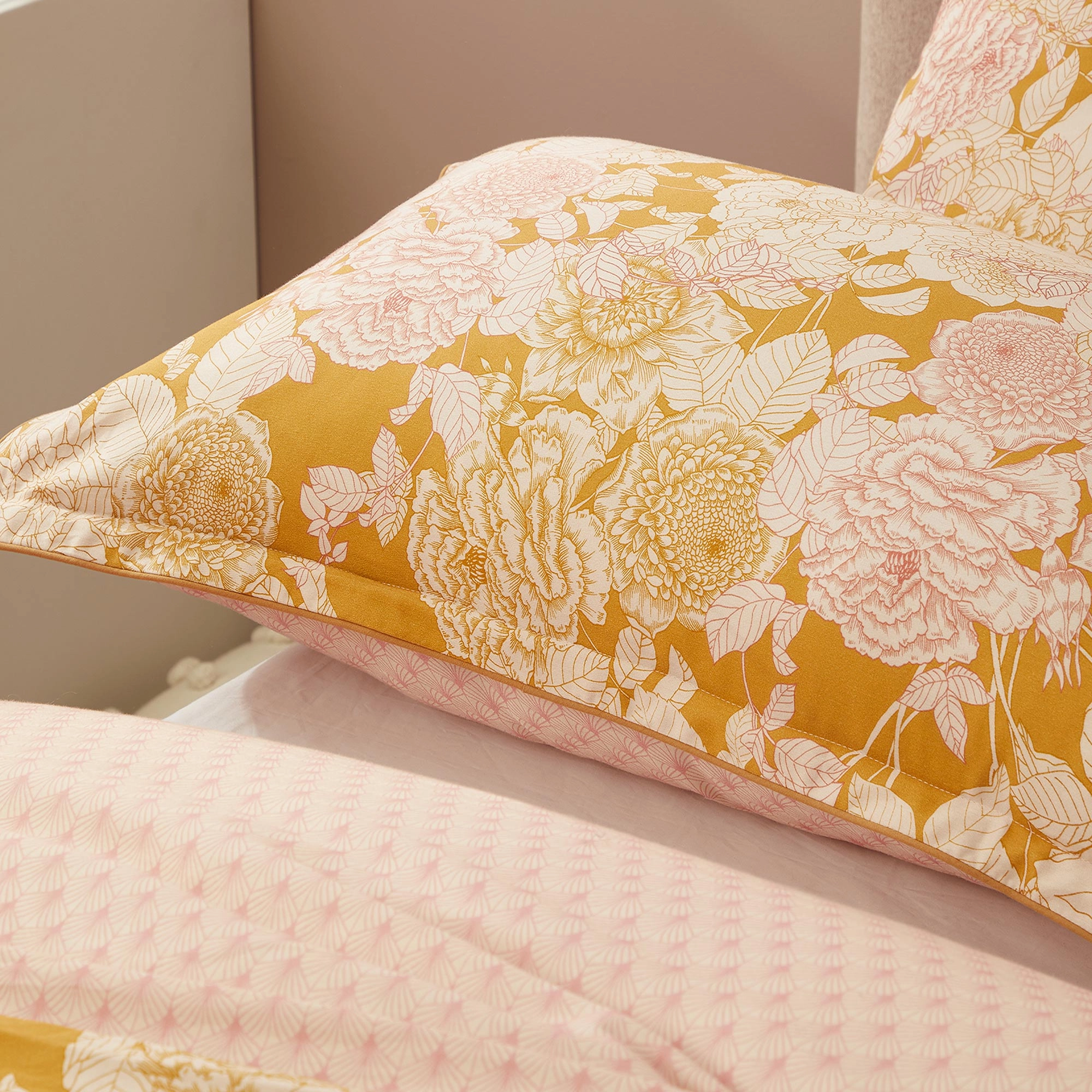Arbour Honey Quilt Cover Set by Platinum Logan & Mason