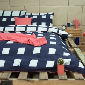 Ardor Tempy Navy Quilt Cover Set
