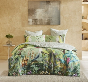 Aviary Quilt Cover Set Range Green