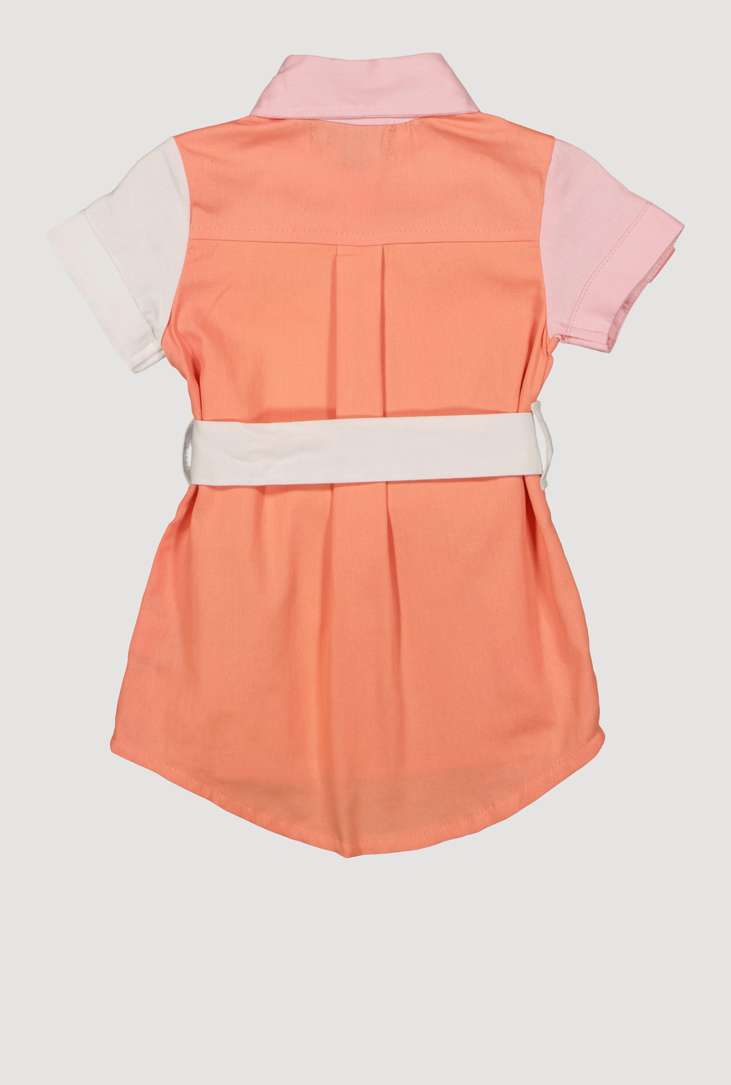 Baby Girls 12-24M Color Block Twill Shirt Dress