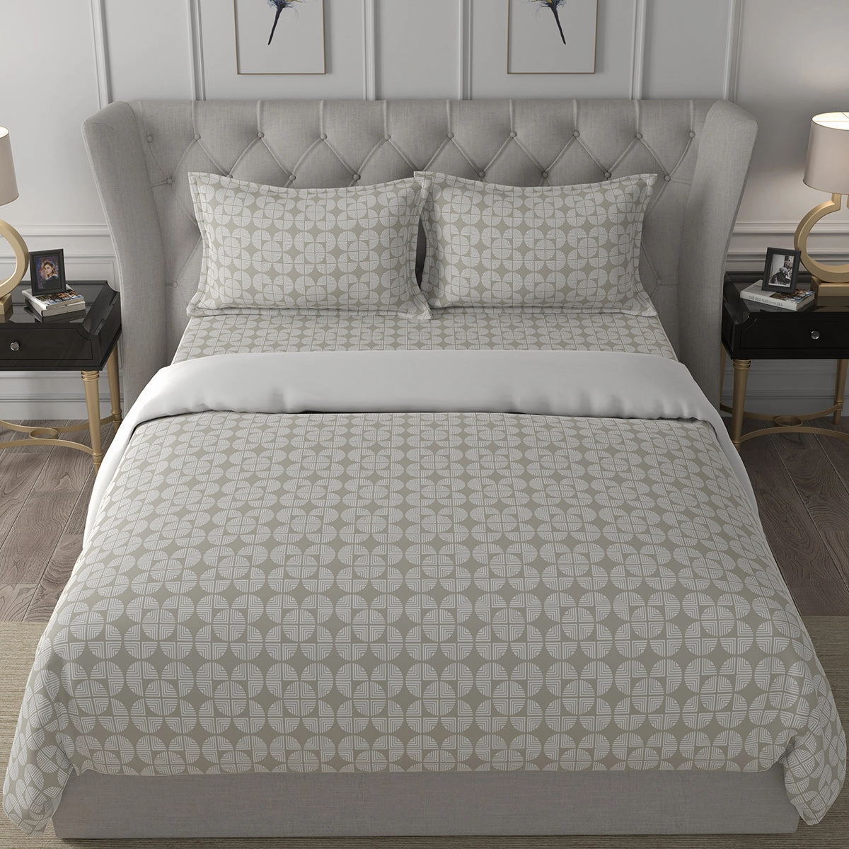 Backyard Patio Raeni Summer AC Quilt/Quilted Bed Cover/Comforter Beige
