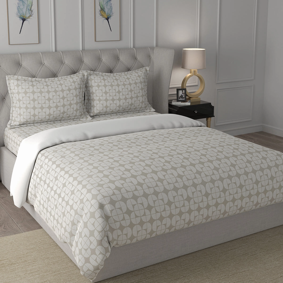Backyard Patio Raeni Summer AC Quilt/Quilted Bed Cover/Comforter Beige
