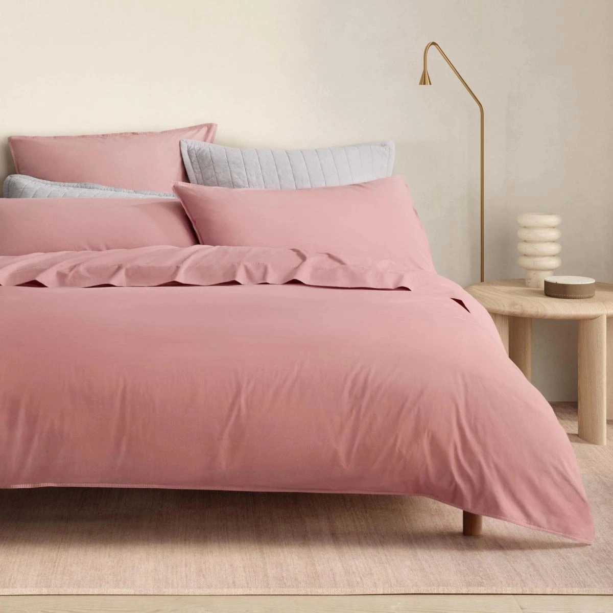 Bayley ROSE Washed Percale Quilt Cover Set by Sheridan