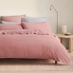 Bayley ROSE Washed Percale Quilt Cover Set by Sheridan