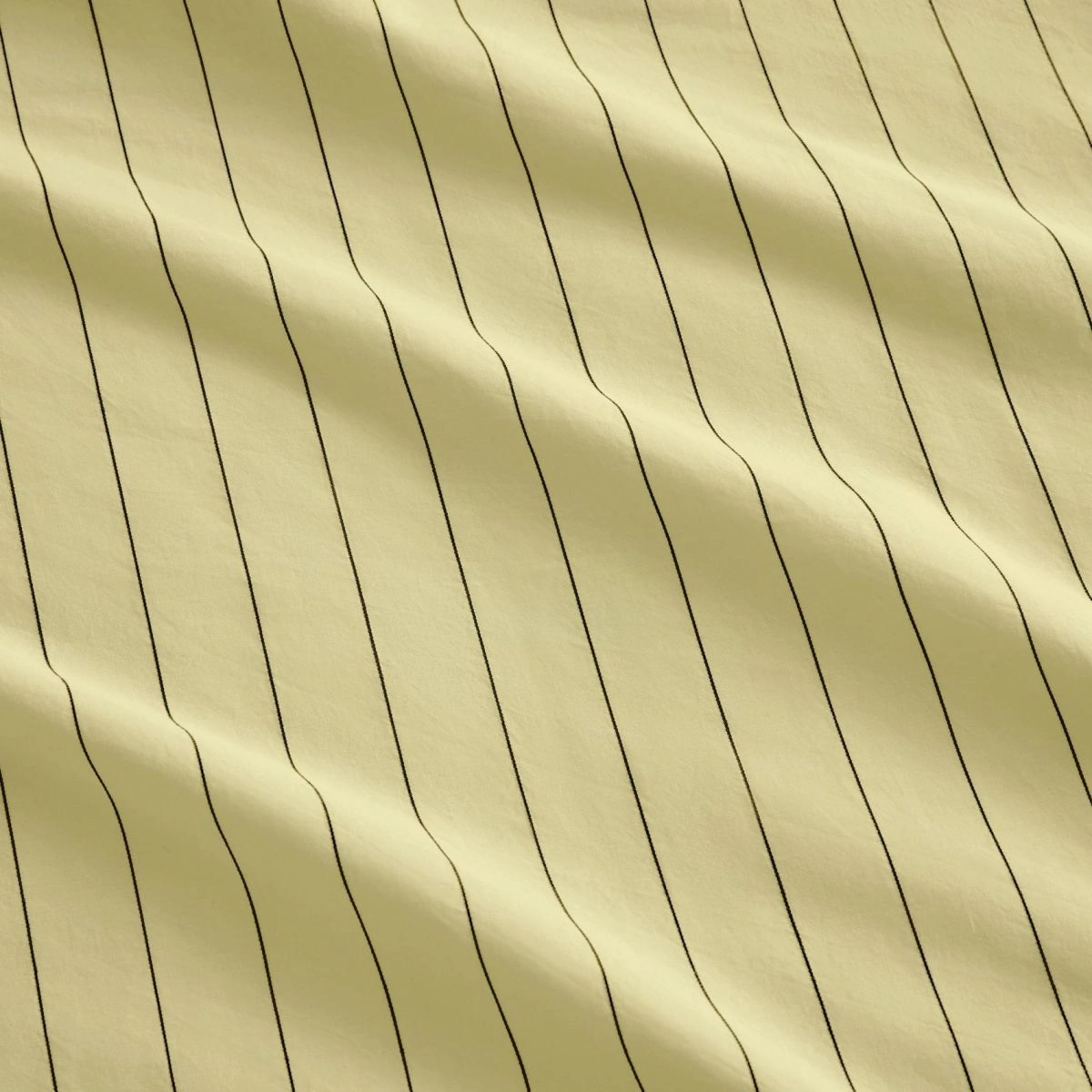 Bayley Stripe Washed Percale Quilt Cover Set LEMON by Sheridan