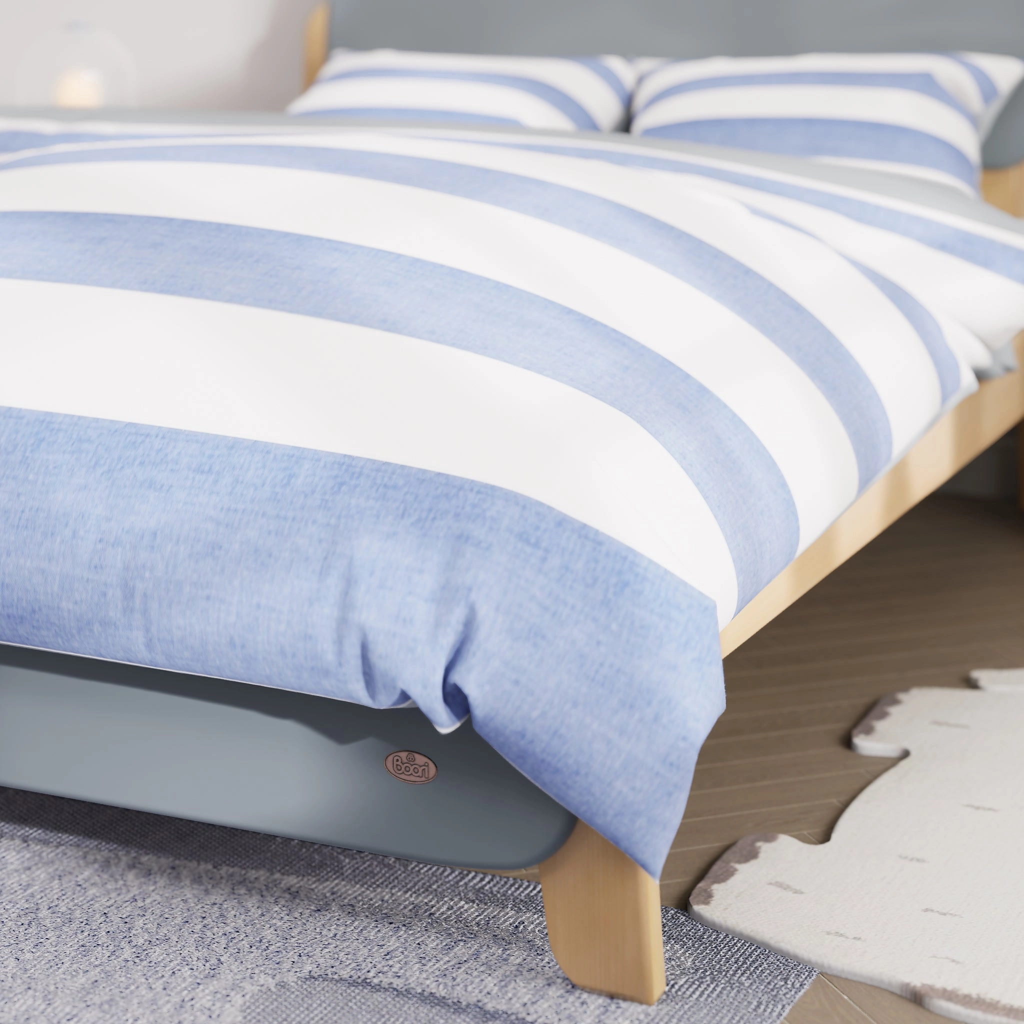 Blue Stripe Double Quilt Cover Set