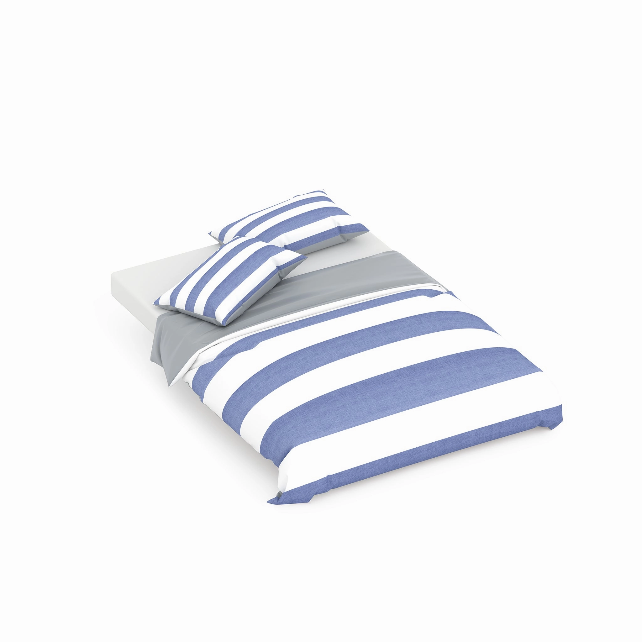 Blue Stripe Double Quilt Cover Set