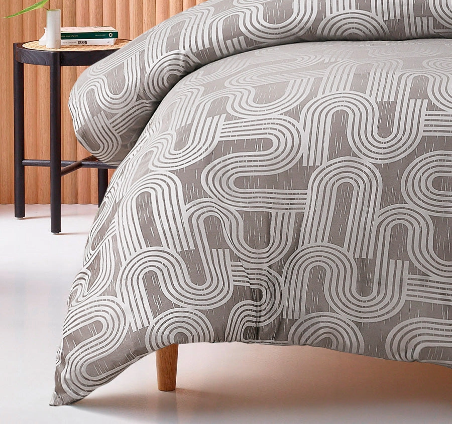 Brent Quilt Cover Set Range Silver