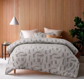 Brent Quilt Cover Set Range Silver