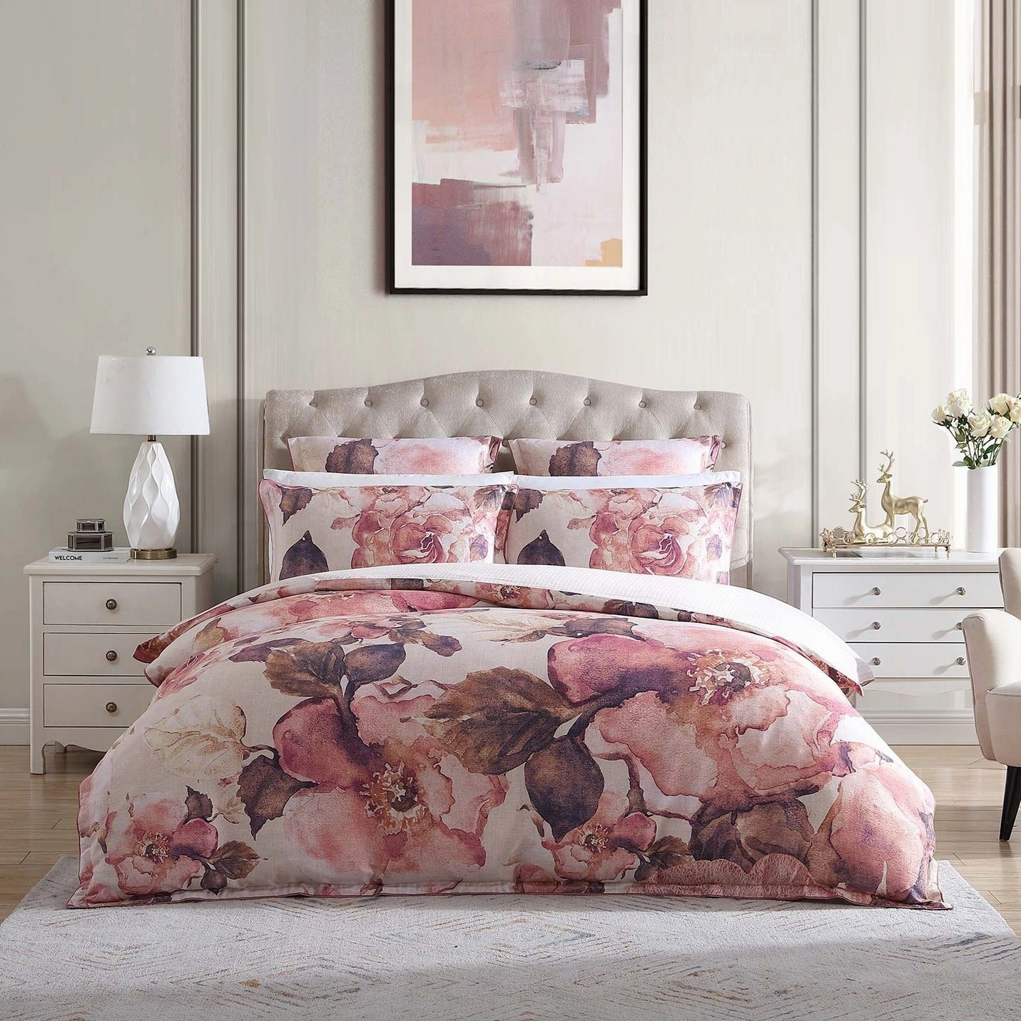 Camille Blush Quilt Cover Set by Private Collection