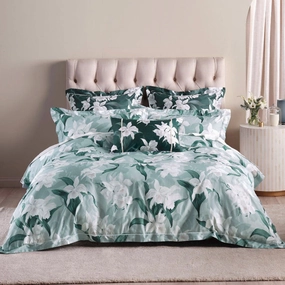 Cattleya Mist Quilt Cover Set by GRACE Linen House