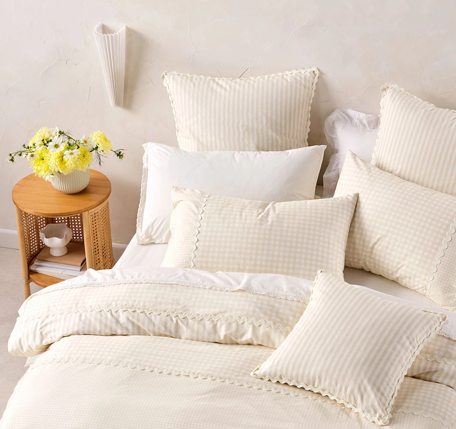 Chica Quilt Cover Set Range Natural
