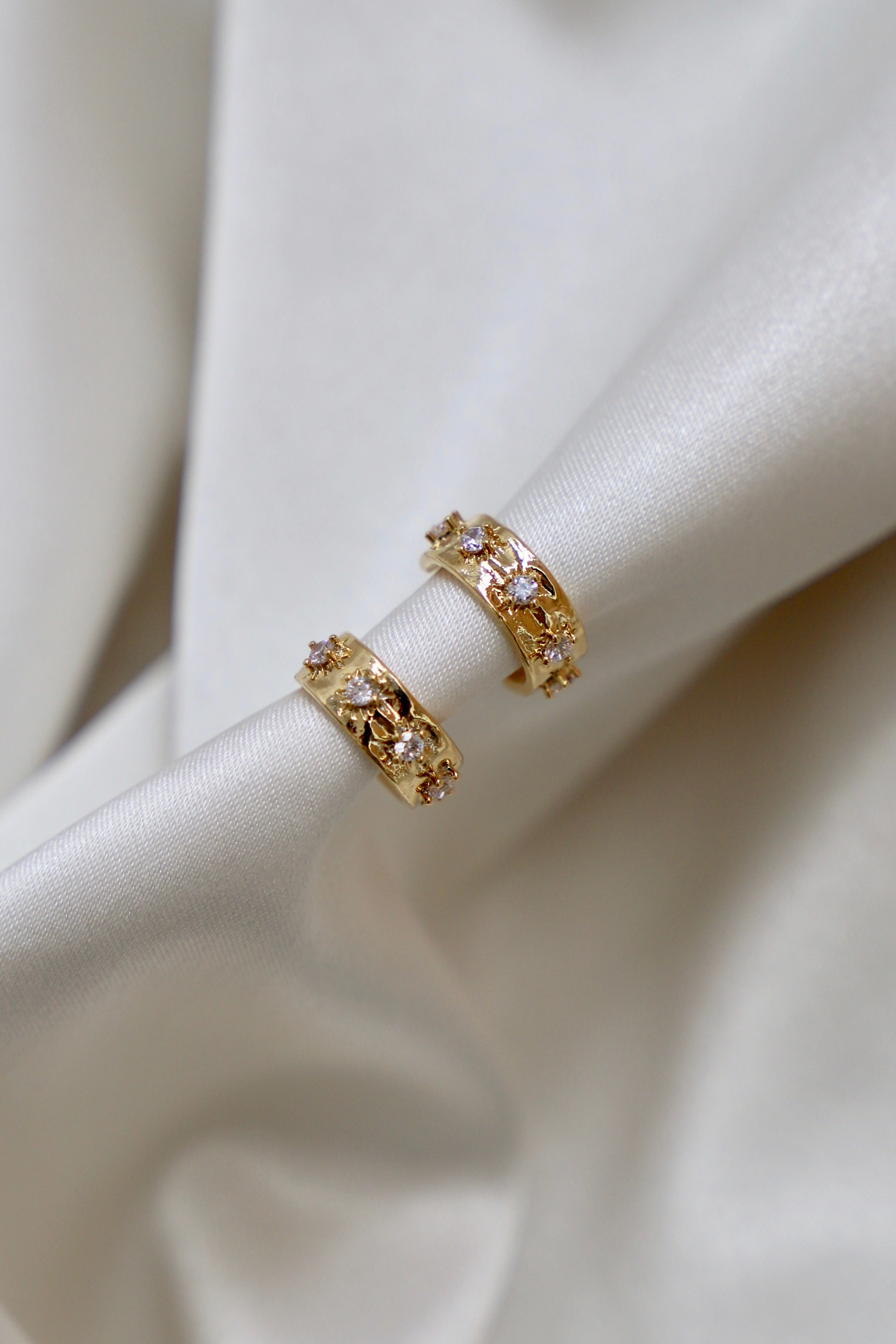 CZ STAR THICK HOOPS