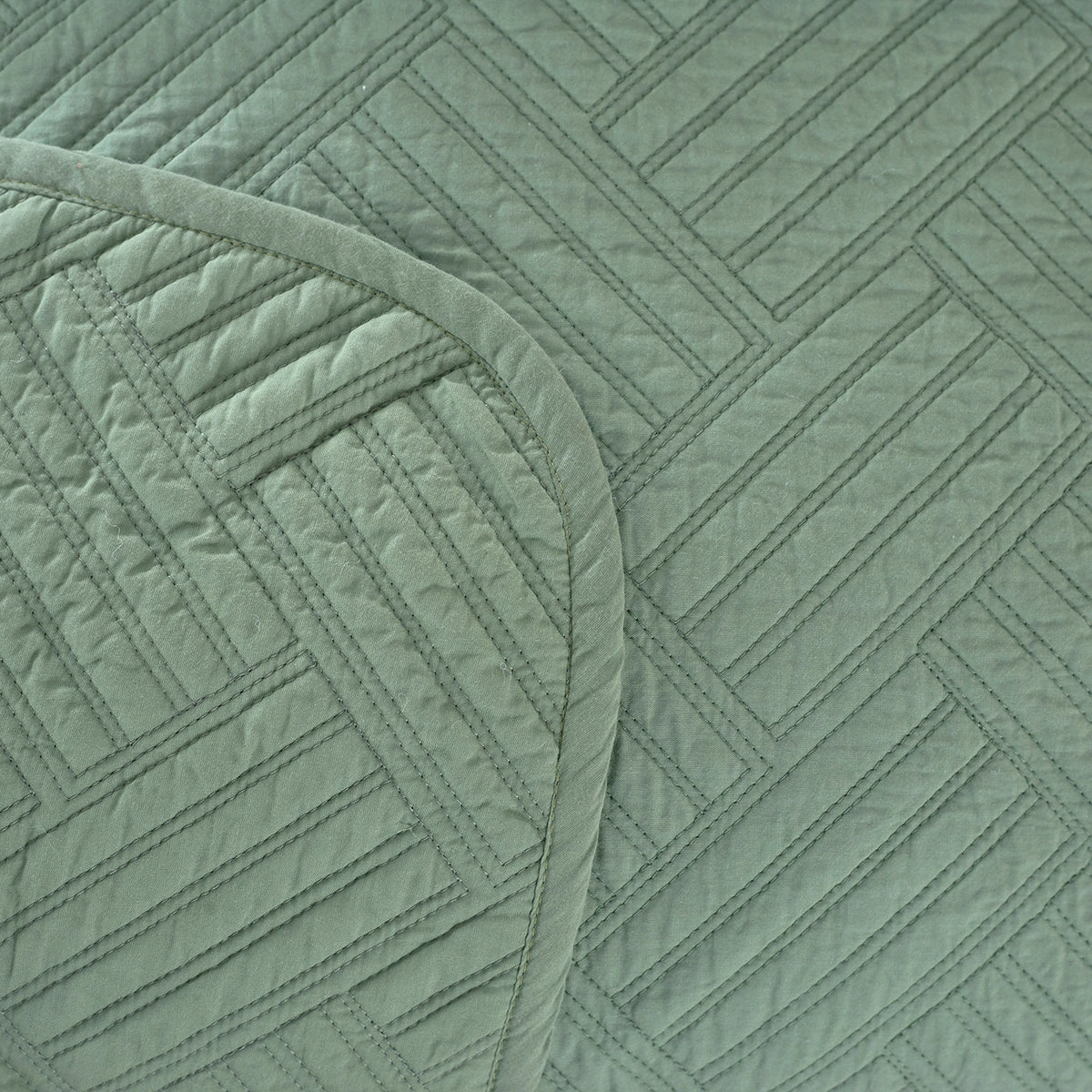 Eliott Summer AC Quilt/Quilted Bed Cover/Comforter Basil