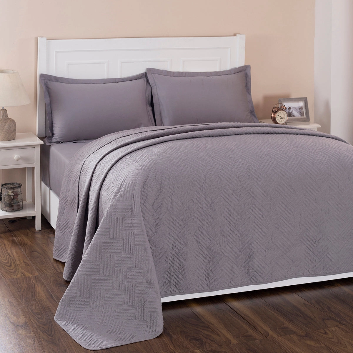 Eliott Summer AC Quilt/Quilted Bed Cover/Comforter Shark Skin