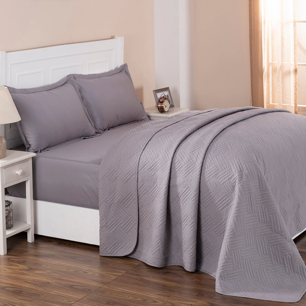 Eliott Summer AC Quilt/Quilted Bed Cover/Comforter Shark Skin