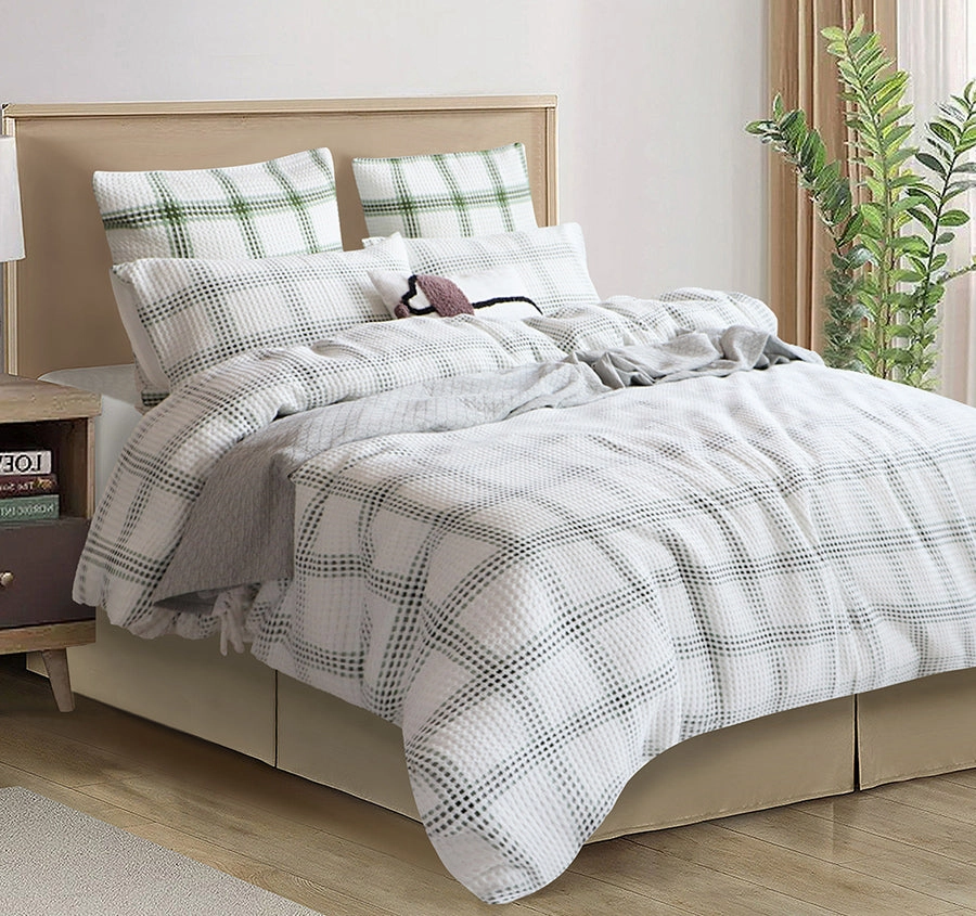 Elliot Quilt Cover Set Range Sage