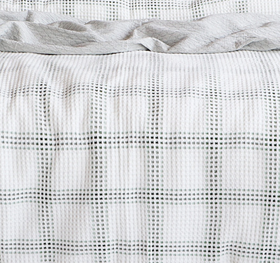 Elliot Quilt Cover Set Range Sage