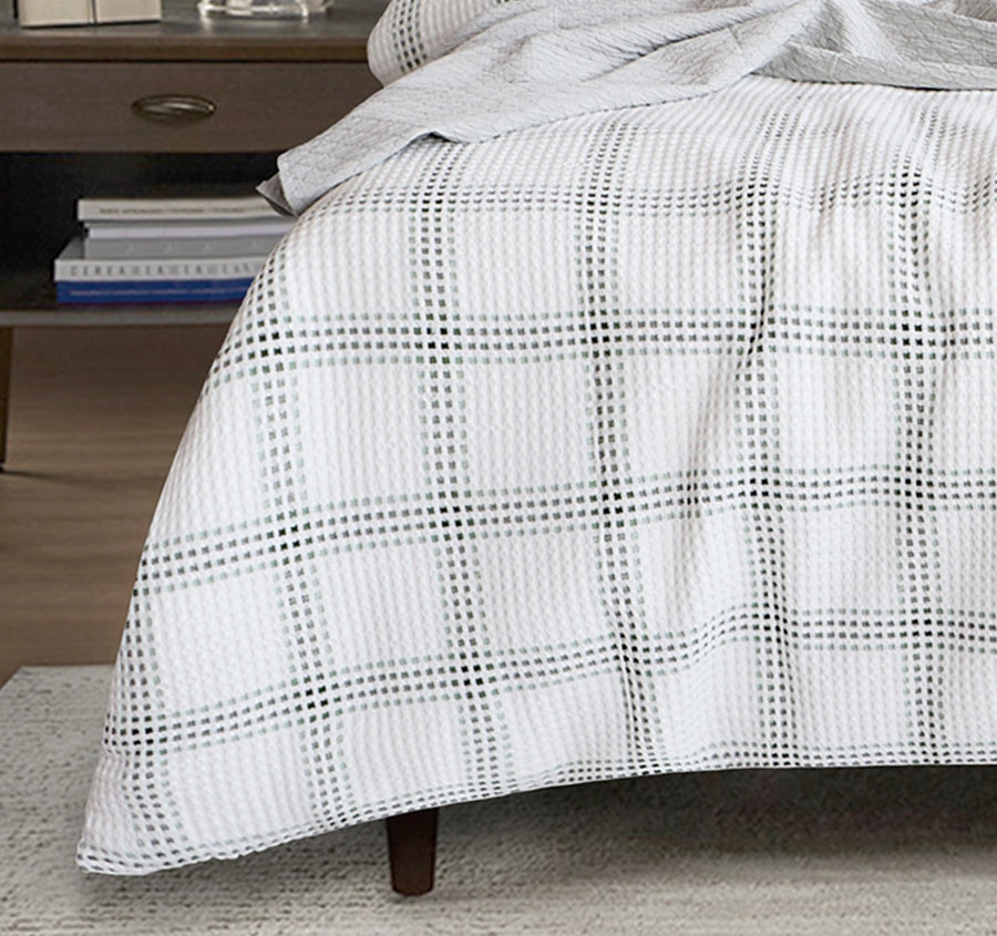Elliot Quilt Cover Set Range Sage