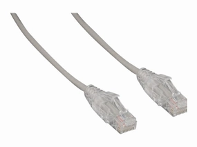 eNet Components - Patch cable - RJ-45 (M) to RJ-45 (M) - 2 ft - UTP - CAT 6 - booted, molded, riser, snagless - gray C6-GY-SCB-2-ENC