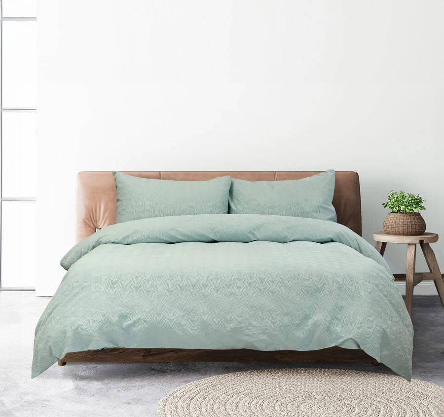 Everly Quilt Cover Set Range Eucalyptus