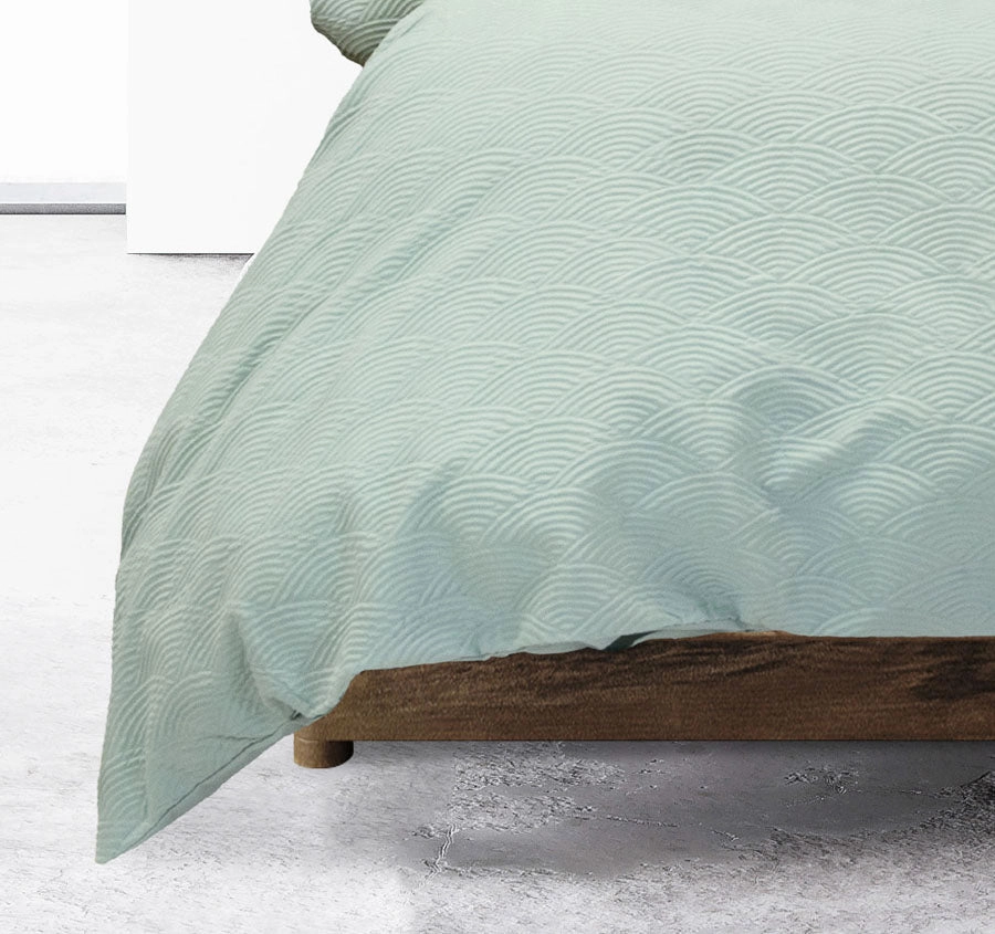 Everly Quilt Cover Set Range Eucalyptus