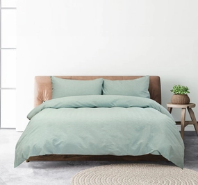 Everly Quilt Cover Set Range Eucalyptus