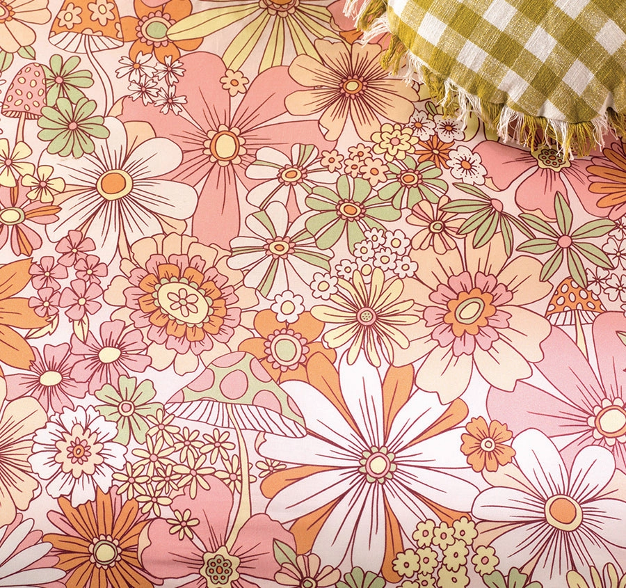Flower Power Quilt Cover Set Range Multi