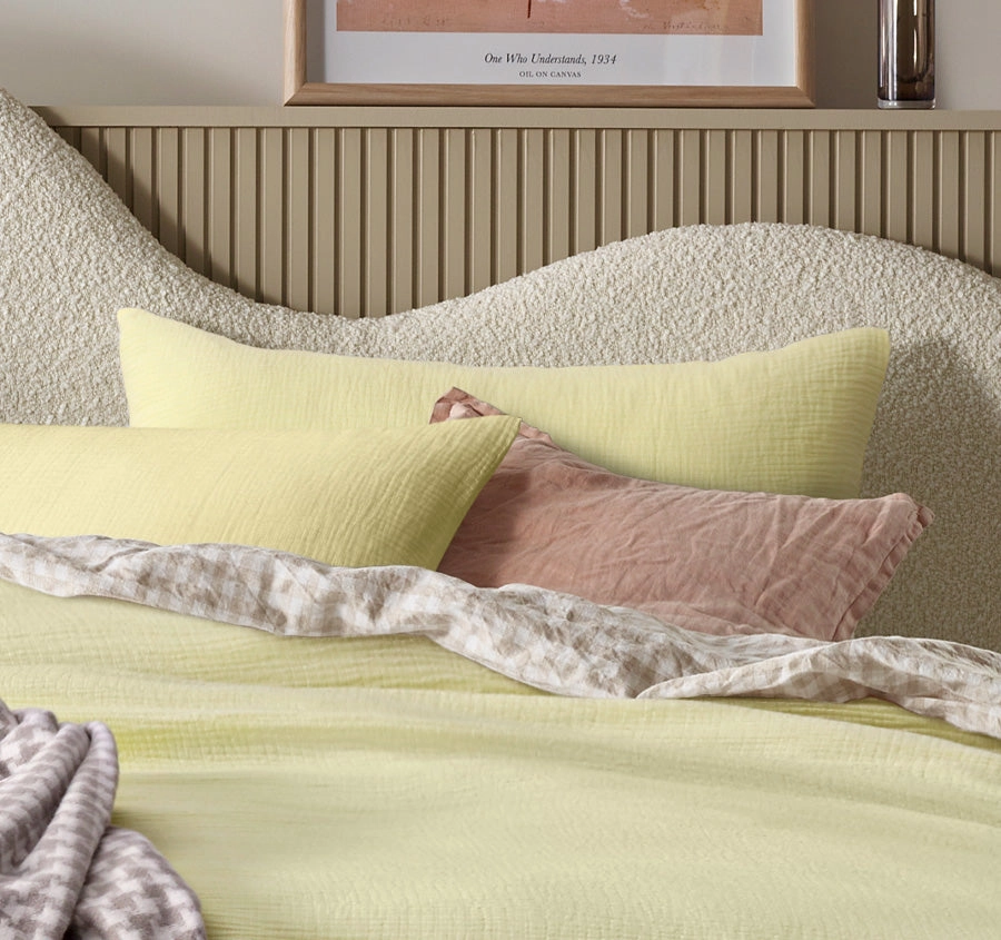 Hugo Quilt Cover Set Range Butter