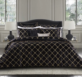 Julienne Quilt Cover Set Range Black