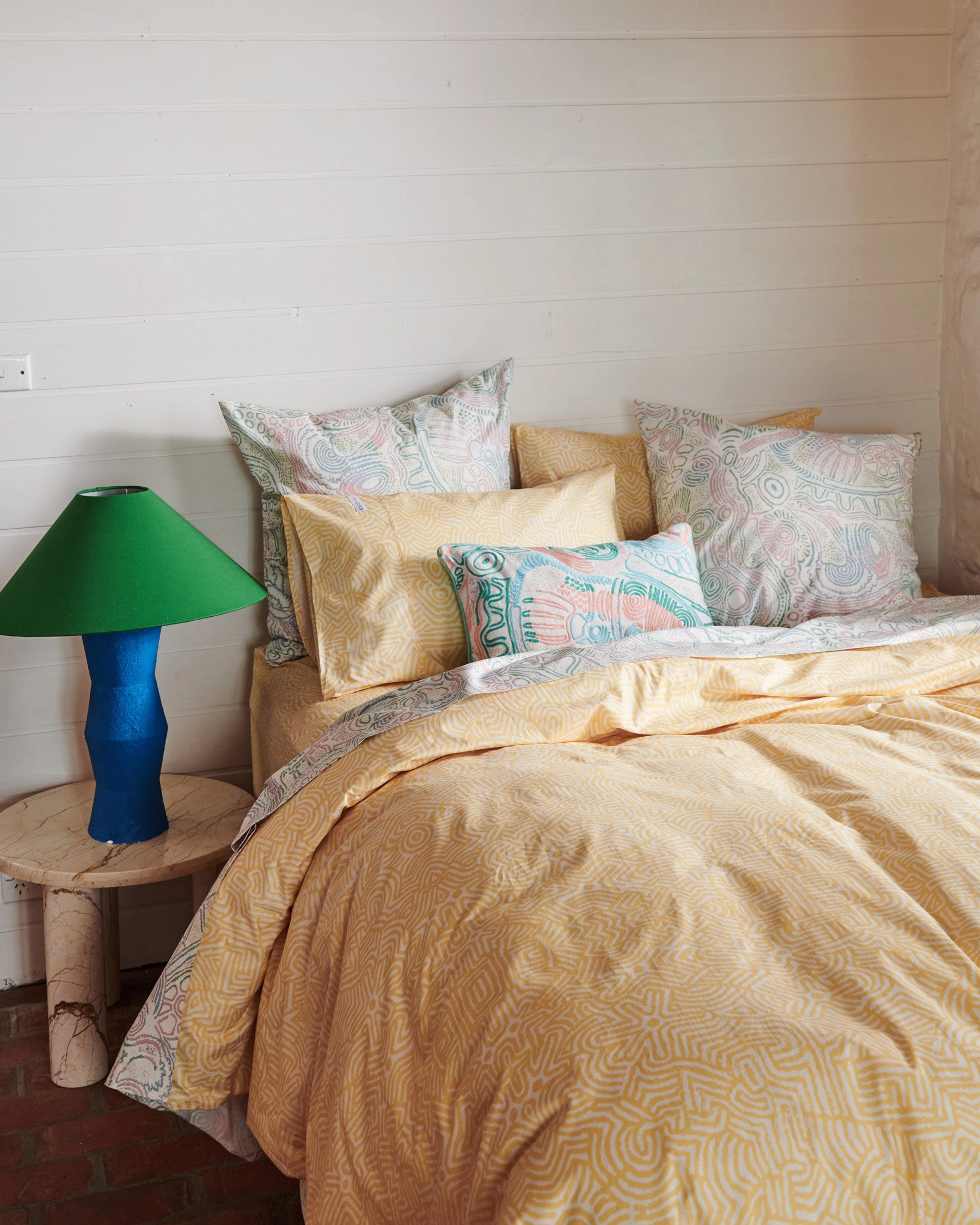 Kalaya Tjukurpa Straw Organic Cotton Quilt Cover